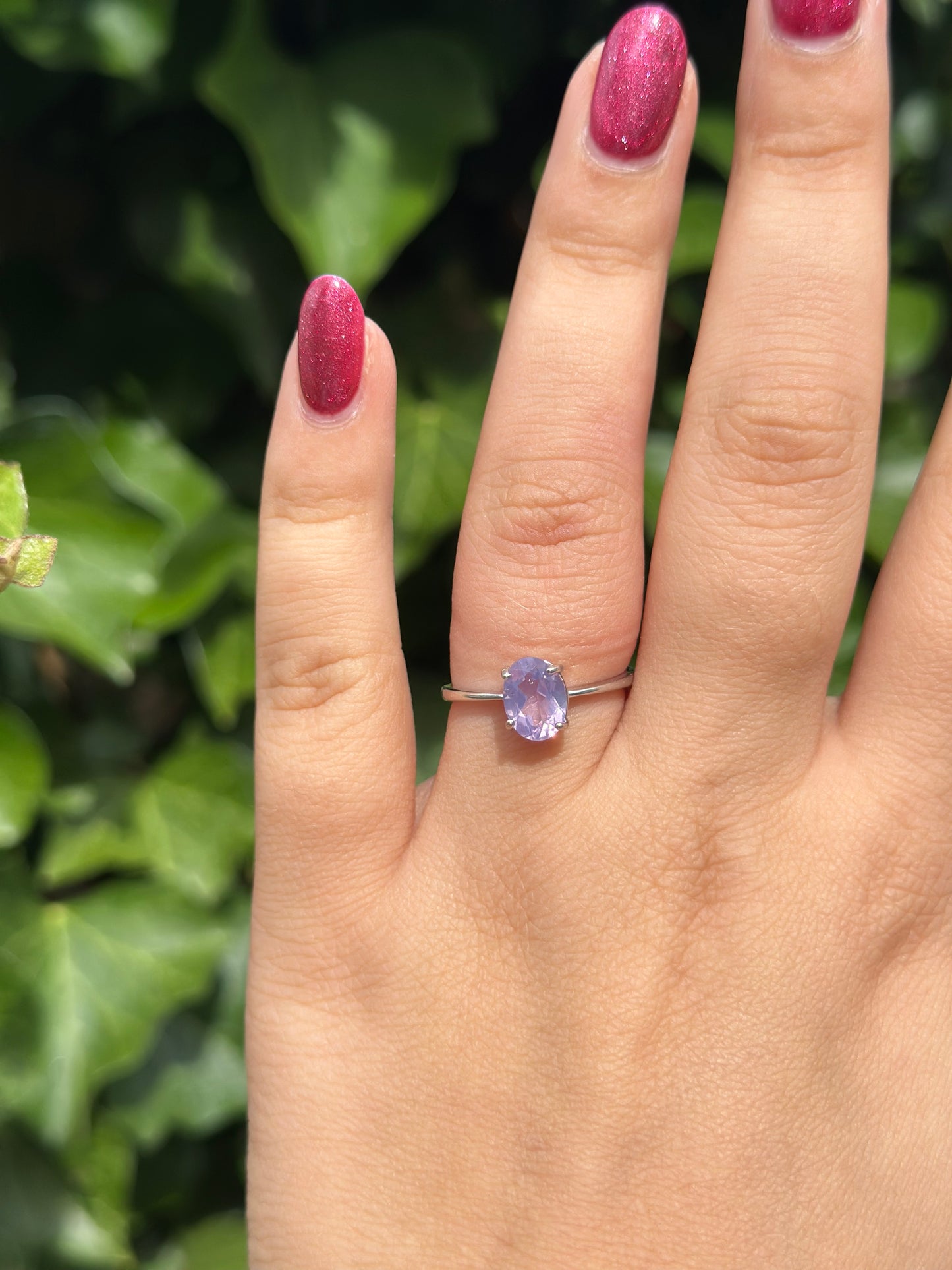 Lavender Moon Quartz Heart Ring