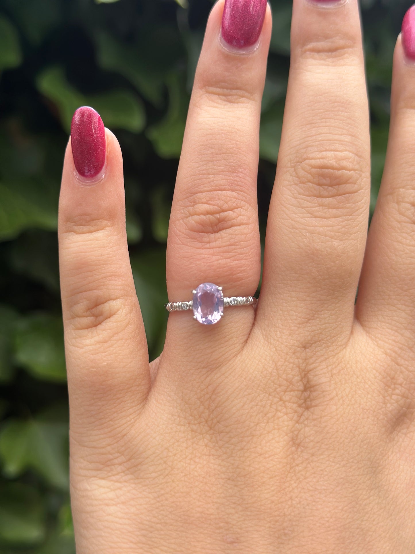 Lavender Moon Quartz Heart Ring