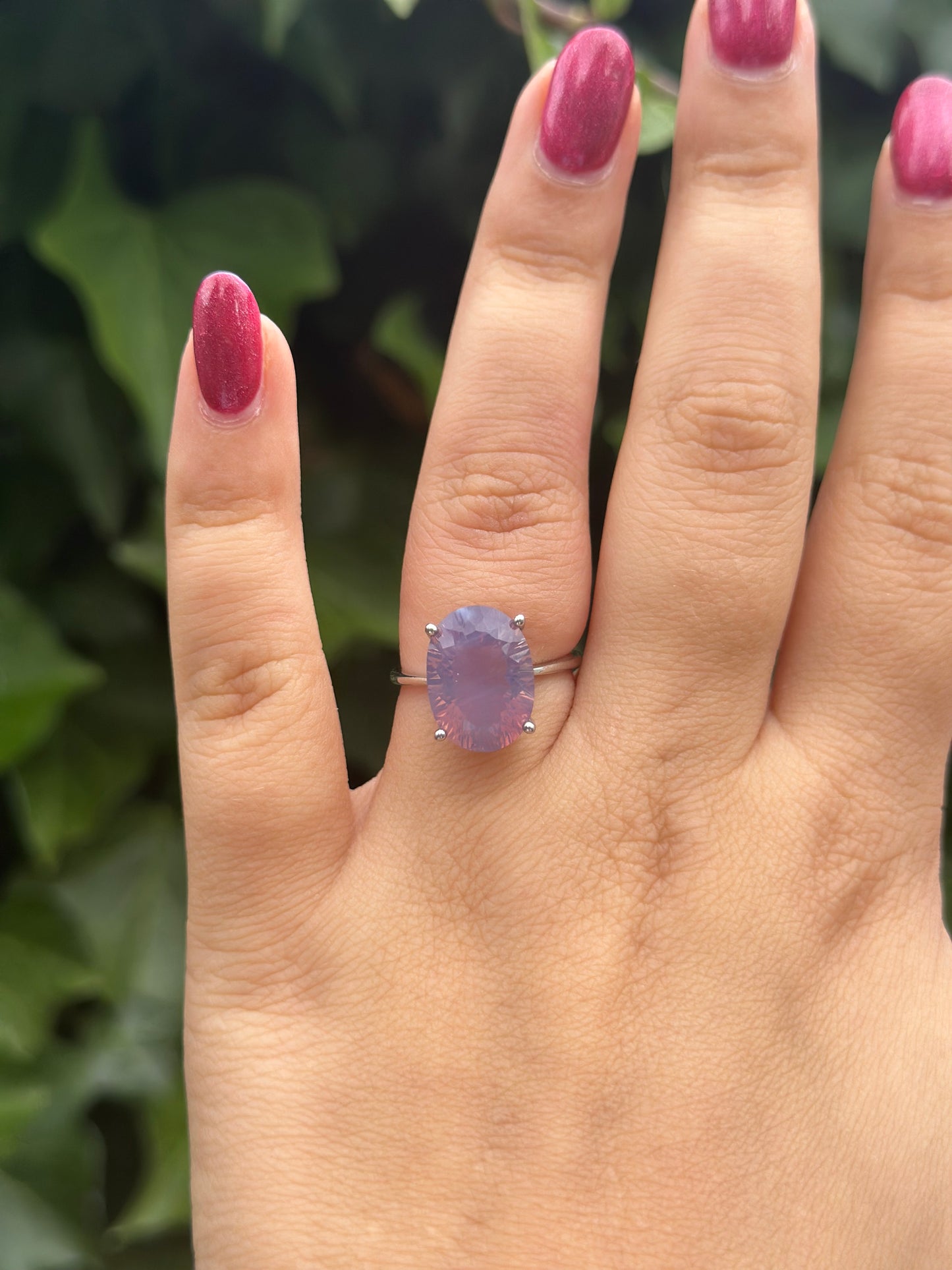 Lavender Moon Quartz Heart Ring