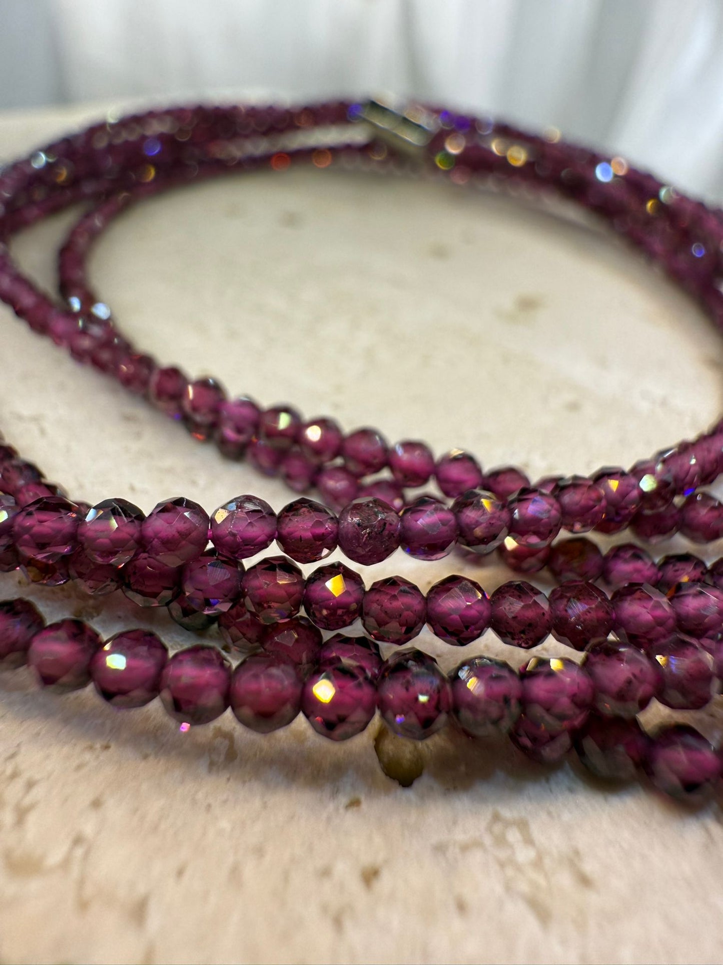 Purple Garnet Bracelet/ Necklace