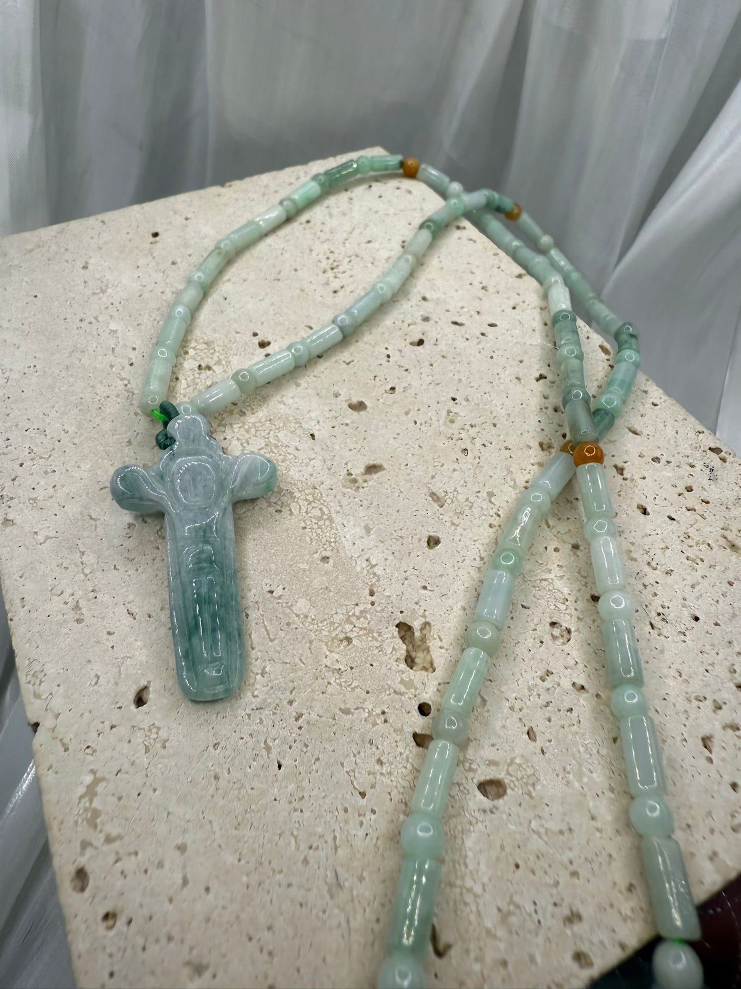 Jade Cross Necklace