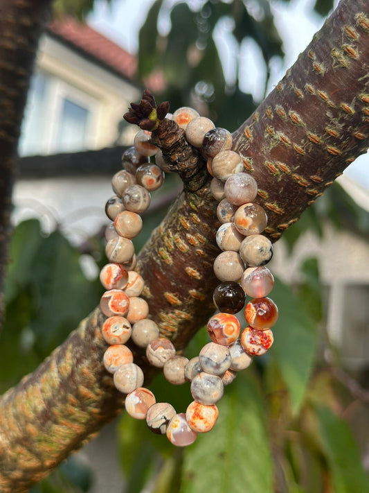 Orange Crazy Lace Agate