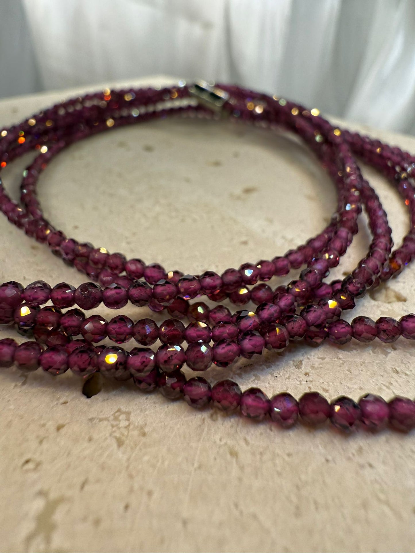 Purple Garnet Bracelet/ Necklace