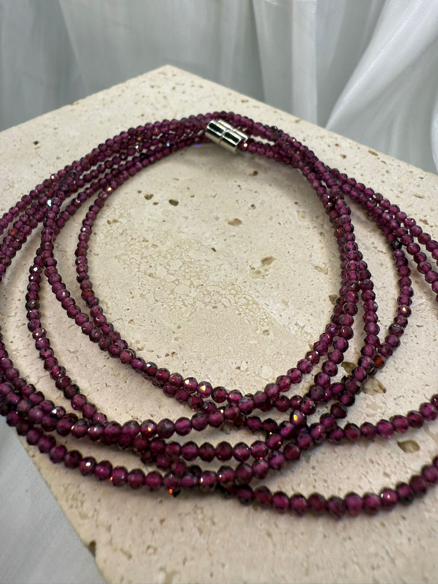 Purple Garnet Bracelet/ Necklace